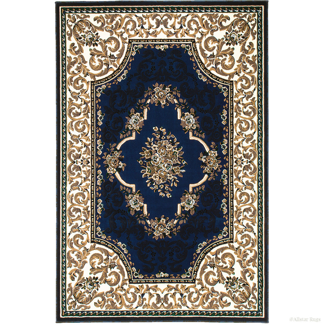 Blue/Beige Area Rug AllStar Rugs Rug 