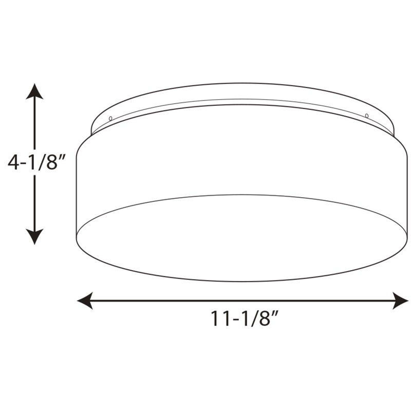 Drums and Clouds LED 17" White Flush Mount Ceiling Light, White, 4.13" H x 17" W x 17" D