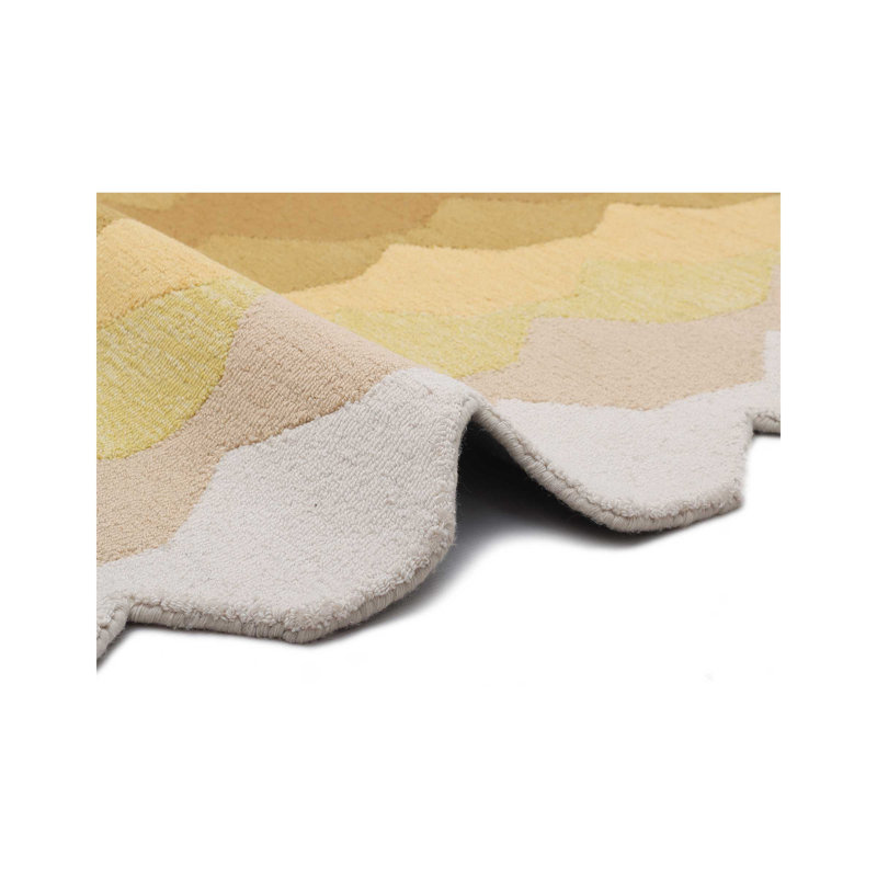 Hand Tufted Ombre Area Rug in Yellow, Rectangle 12' x 15'