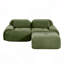Canapé de 208 cm en tissu velours côtelé doux, design modulaire, multiples combinaisons, accoudoirs incurvés, assemblage requis, mousse haute résilience, convient pour le salon, les espaces de détente et la chambre.
