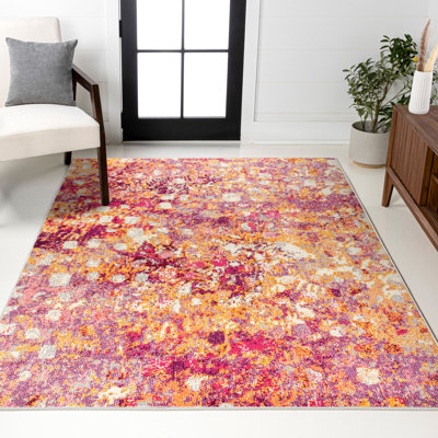 Lasley Abstract Pink/Orange Area Rug