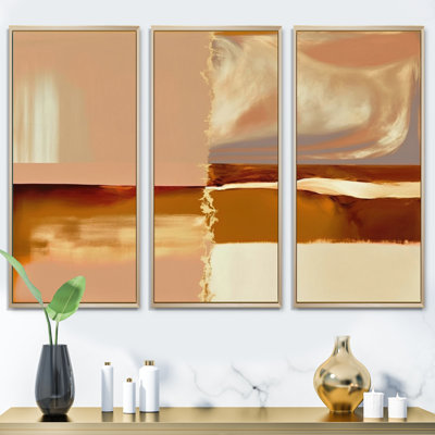 Earth Tone Mysteries IV " Earth Tone Mysteries IV " 3 - Pieces Painting Print