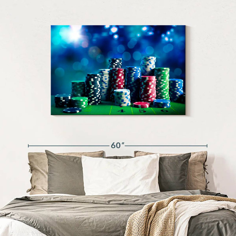 Senne Stacks Of Poker Chips, 30" H x 45" W