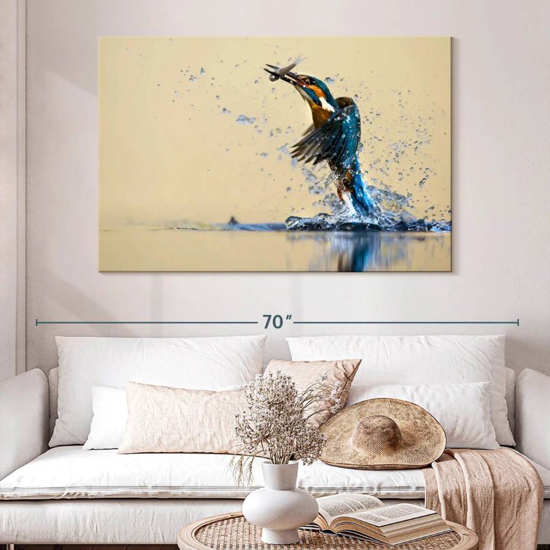 Blue Kingfisher, 34" H x 51" W