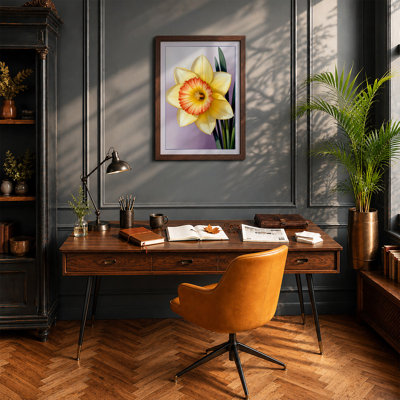 Daffodil Study Botanical - Framed Print