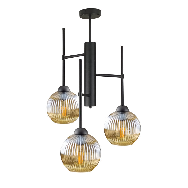 Kliper 3-light Flush Mount, Brown