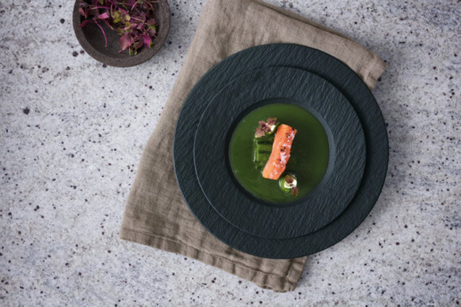 Manufacture Porcelain Dinnerware Set, Black