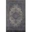 Tapis gris raffiné à médaillon traditionnel 5 x 8