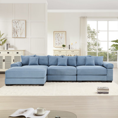 Canapé modulaire rembourré 4 pièces Naomi