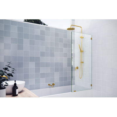 Vela 28.5 in. x 58.25 in. Frameless Single Fixed Bath Panel