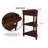 33.8" Small Triangle Corner Table, Wood Corner Side Table For Small Spaces/ Living Room, 3 Tier End Corner Table With Solid Wood Legs, Light Espresso-1081375949