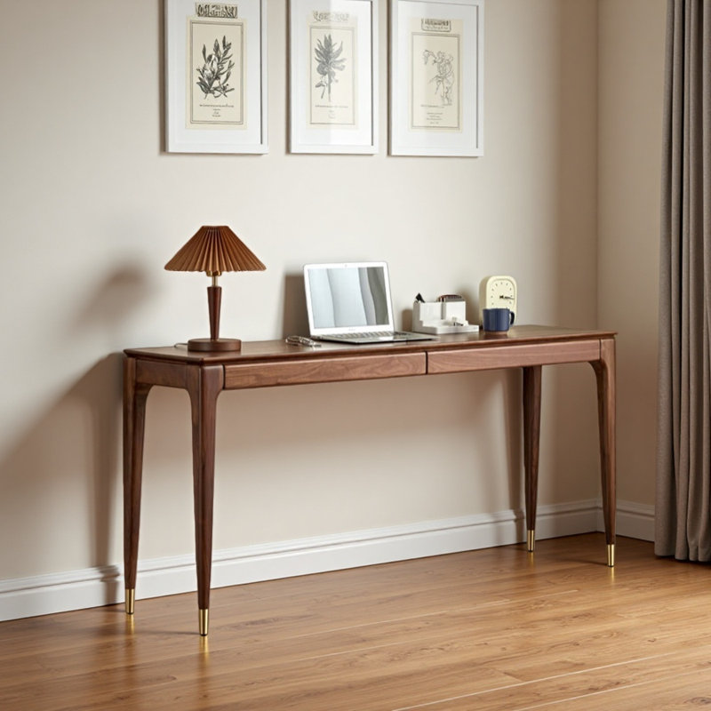 Solid wood desk, 29.53" H x 39.37" W x 17.72" D