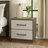 2-Drawer Nightstand Bedside Table Grey Oak