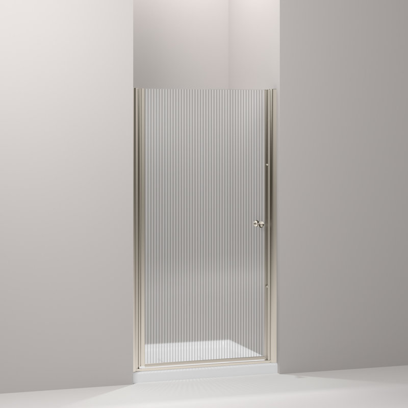 Porte de douche pivotante 30,25 po x 65,5 po avec technologie cleancoat® Fluence, Bronze brossé anodisé