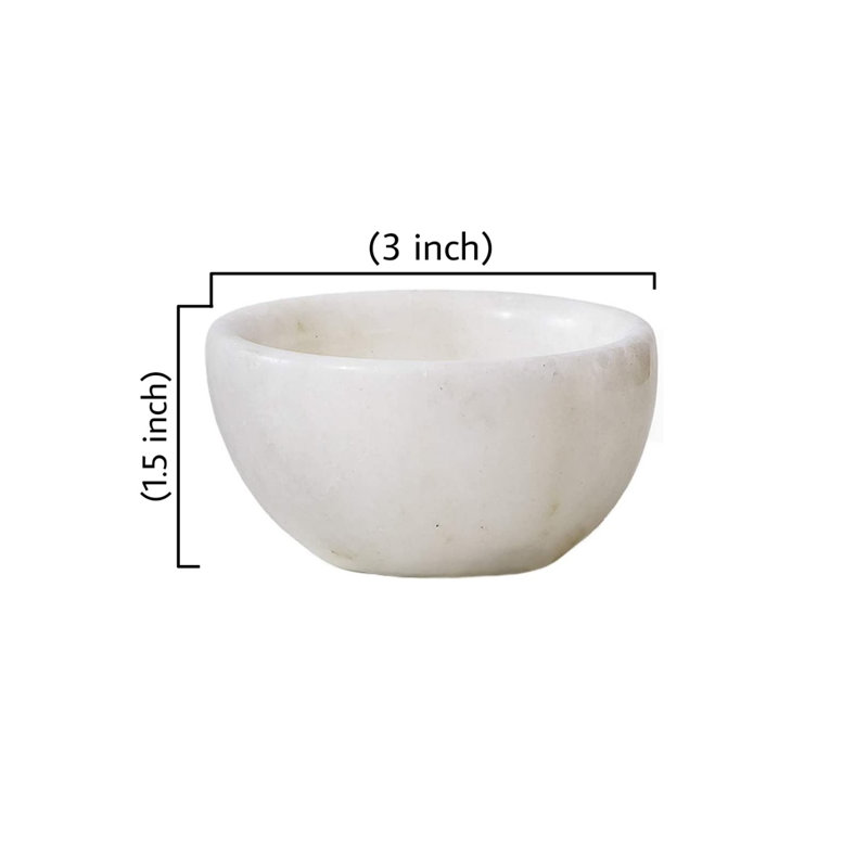 Bol décoratif en marbre blanc 2 pièces paras