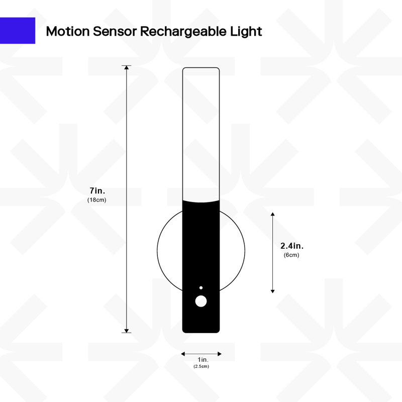 Motion Sensor Rechargeable Light/Walnut