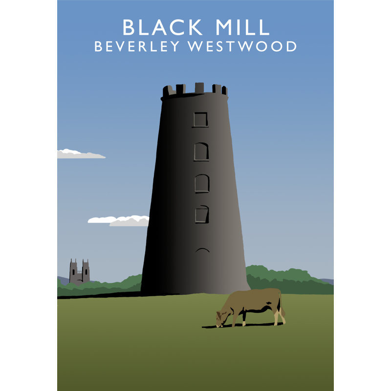 Black Mill by Richard O'Neil - Print, No Frame, 40 cm H x 30 cm W x 1 cm D