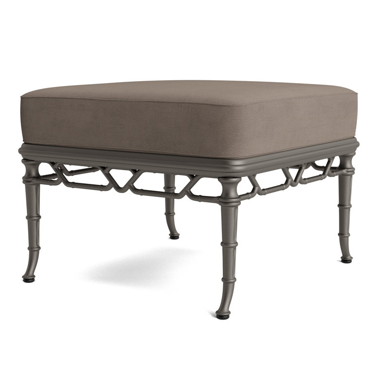 Calcutta Outdoor Ottoman, Mica, Fushion Charcoal