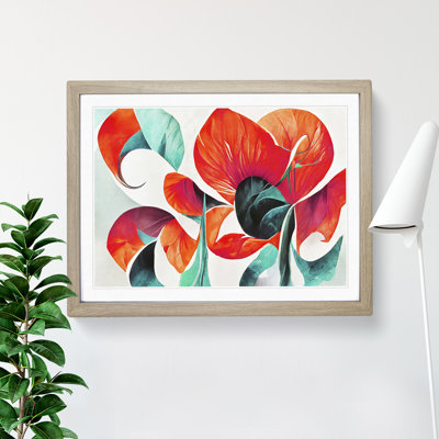 Flower Abstract Vol.2 1 Piece Single Picture Frame Wall Art