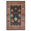 Hand Knotted Wool Area Rug in Brown And Rust