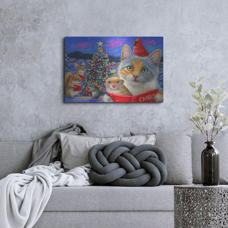 The Holiday Aisle «O Christmas Tree4» par Bridget Voth, art mural en métal, H 24 po x l 36 po