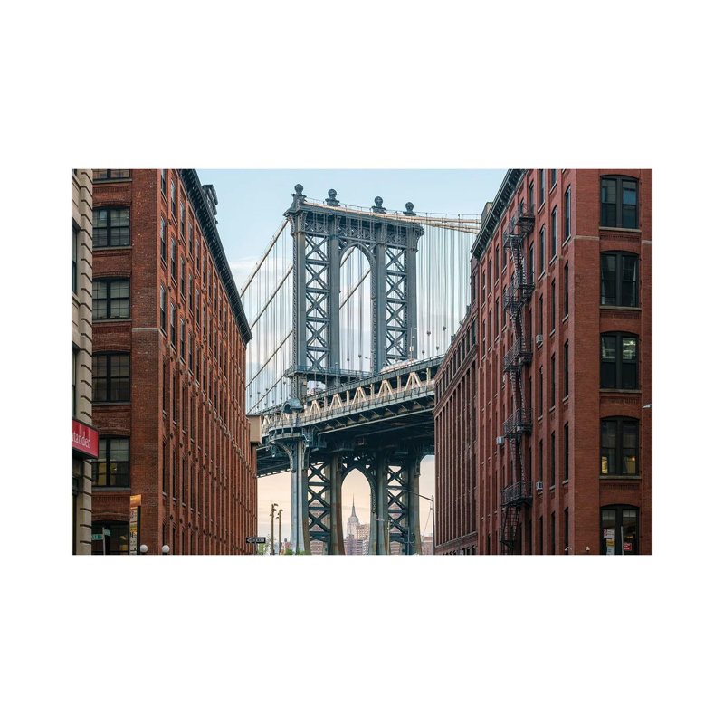 Pont de Manhattan vu de Dumbo à Brooklyn, New York City, H 26 po x l 40 po x 1,5 po