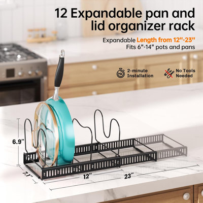 Metal Rectangle Countertop / Cabinet Pot Rack