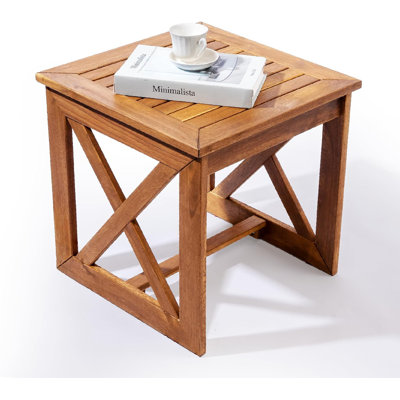 Double table d'appoint, table de bout rectangulaire résistante aux intempéries pour patio, jardin, pelouse