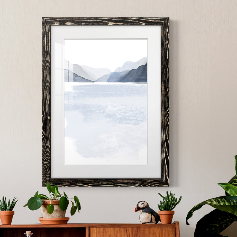Glacial Lake II - peinture encadrée, H 37,5 po x l 27,5 po x P 1 po, Cadre noir