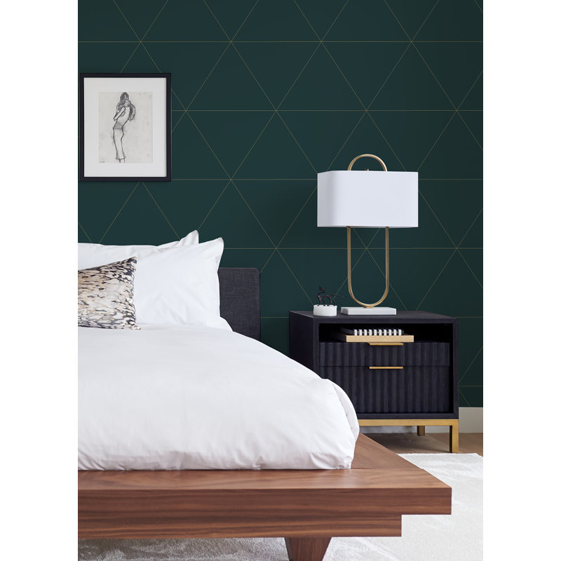 Alaze Twilight 30' L x 20.5" W Smooth Wallpaper Roll, Indigo
