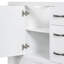 Meuble-lavabo 36 po sans lavabo, base d'armoire seulement, six tiroirs, diviseur de tiroir multifonctionnel, tablette réglable, blanc-118003892