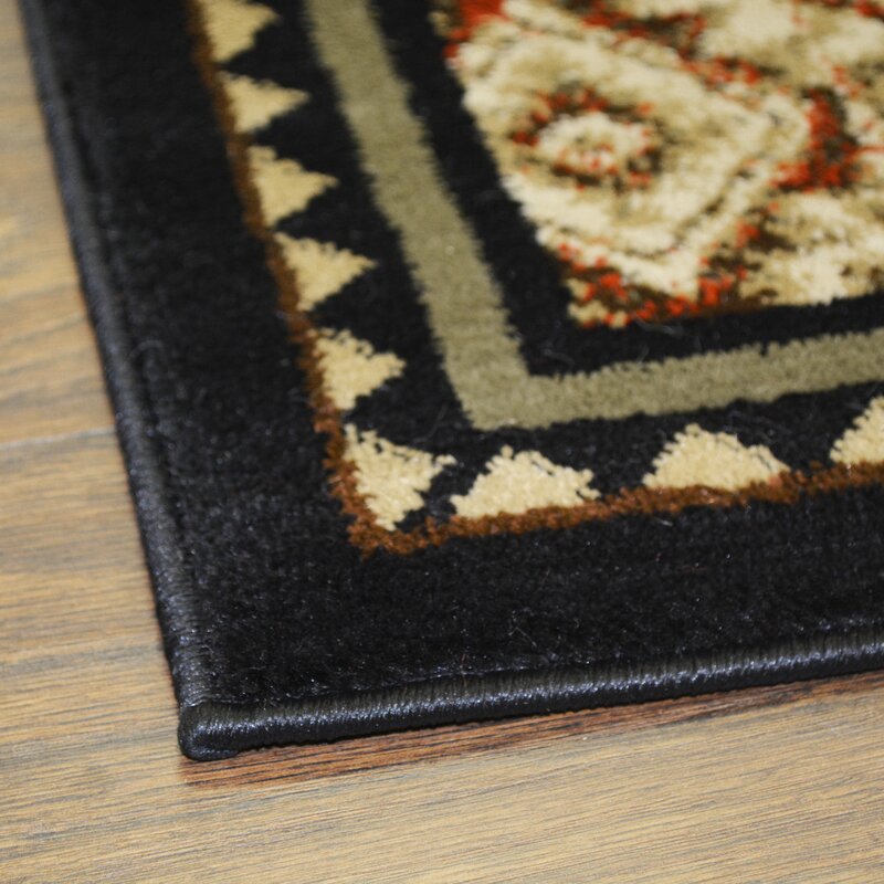 Loon Peak® Chateaux Performance Black/Biege Rug & Reviews | Wayfair