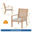 Ensemble de 2 chaises de patio en aluminium toutes saisons avec finition kaki clair