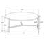 Table basse ronde en simili marbre Tandi