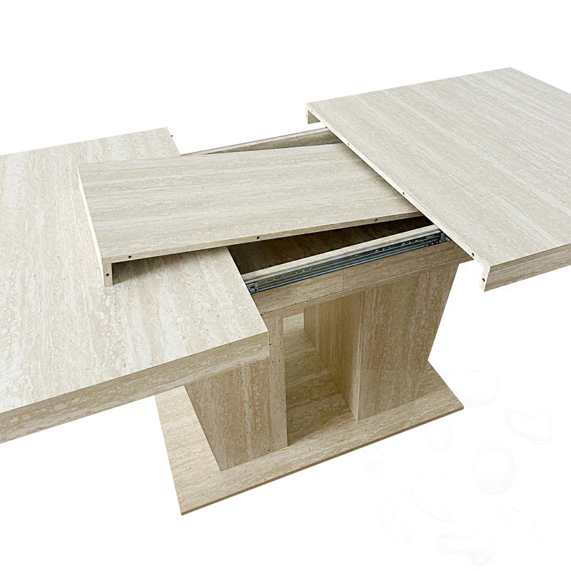 Rectangular Extendable Dining Table with sturdy base