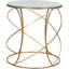 Jeffrey Glass Top Pedestal End Table-19824202