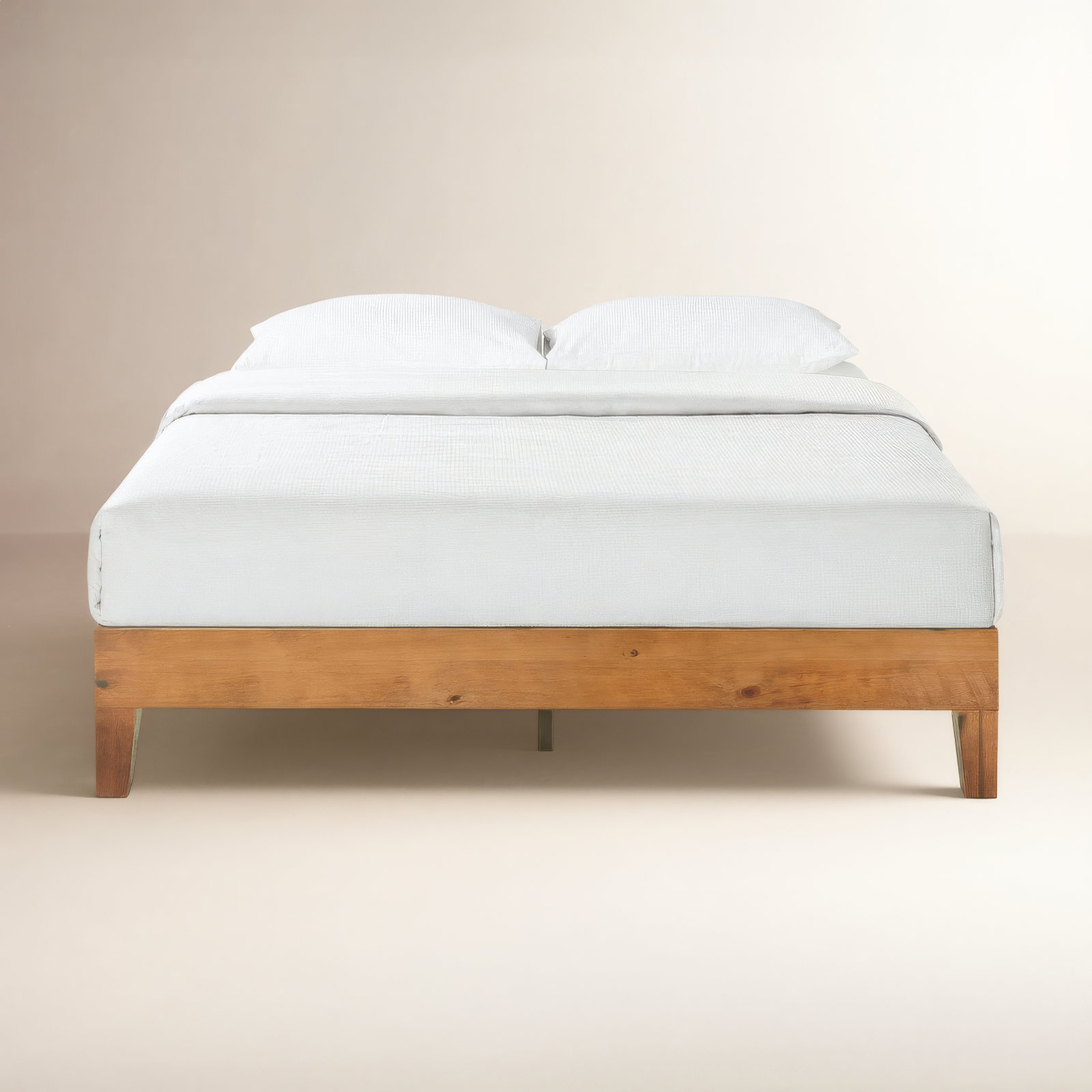 Amaryn Solid Wood Bed, King, Natural