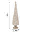 Arbre de Noël conique en coton 15 po avec pampilles, mini décorations de Noël pour arbre de Noël avec base en bois