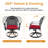 Outdoor Cast Aluminum Patio Set – Swivel Dining Chairs with Cushions & Round Table-589953515