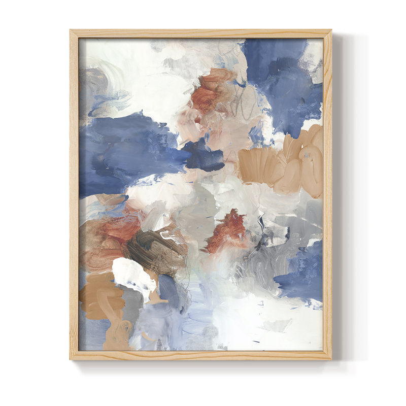 Graphite Moon II - reproduction d'art sur toile tendue avec châssis - bois massif, Naturel, H 11 po x l 9 po