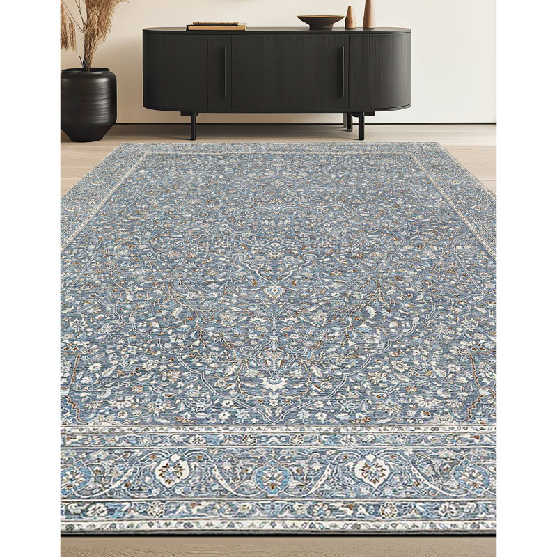Hand Knotted Wool Area Rug in Charcoal, Rectangle 9' x 12'
