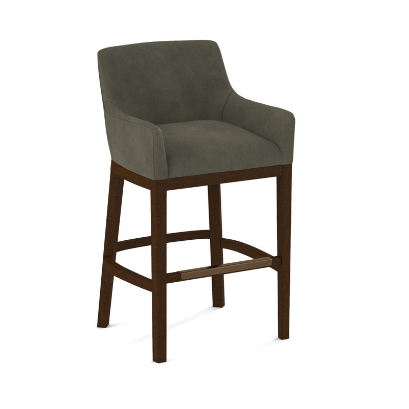 Upholstered Stool, Nutmeg, Applause Archway Grey
