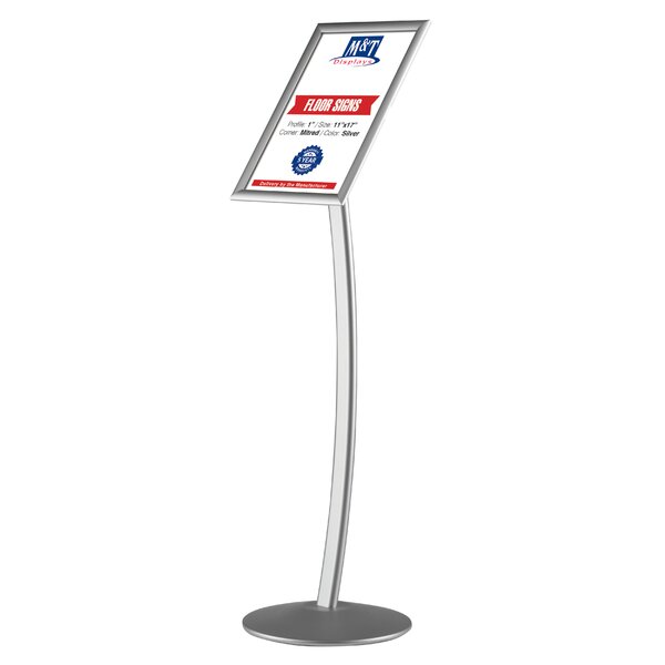 MT Displays Pedestal Curved Sign Holder | Wayfair