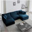 Canapé modulaire en U avec repose-pieds réversible, canapé d'angle convertible 5 places avec 2 repose-pieds, canapé moelleux et minimaliste moderne pour le salon, chenille bleue-935597190-935597210
