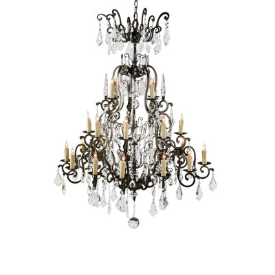 Lustre à étages 24 lumières Heritage