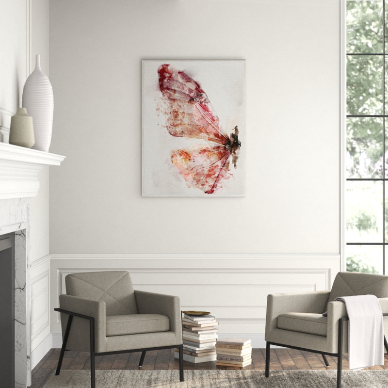 Watercolour Wings I Print by Zoey Riley, 48" H x 36" W, Knife Gel