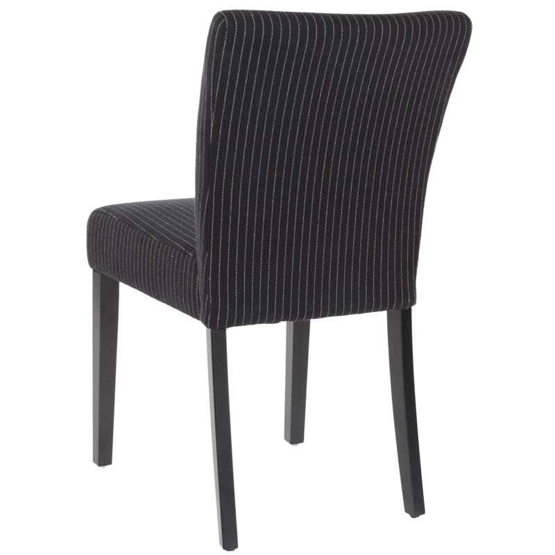 Chaise parsons Mavis KD, Noir / rayures crème