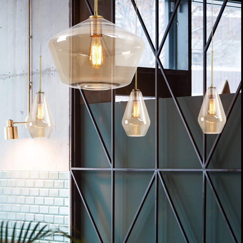Lampe de cuisine Blye, Ambre