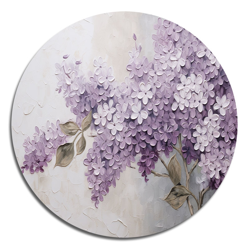 Trinidad - Art mural floral rond en métal, H 29 po x l 29 po