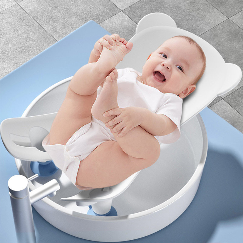 Outil de lavage de fesses pour bébé pour salle de bain à rebord pour baignoire, White